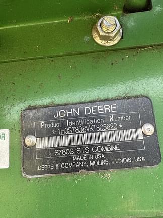 Image of John Deere S780 equipment image 4