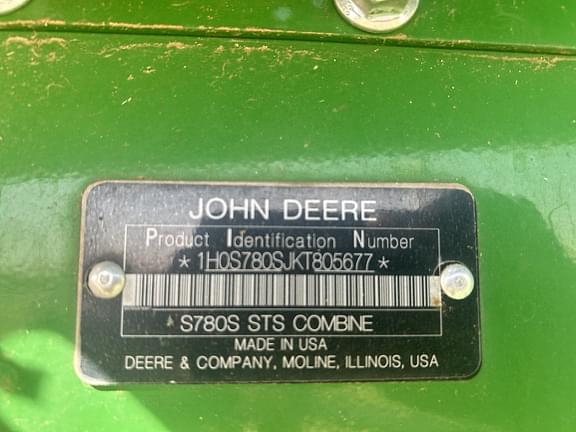 Image of John Deere S780 equipment image 3