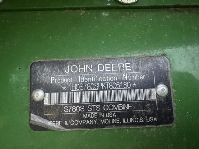 Image of John Deere S780 equipment image 1