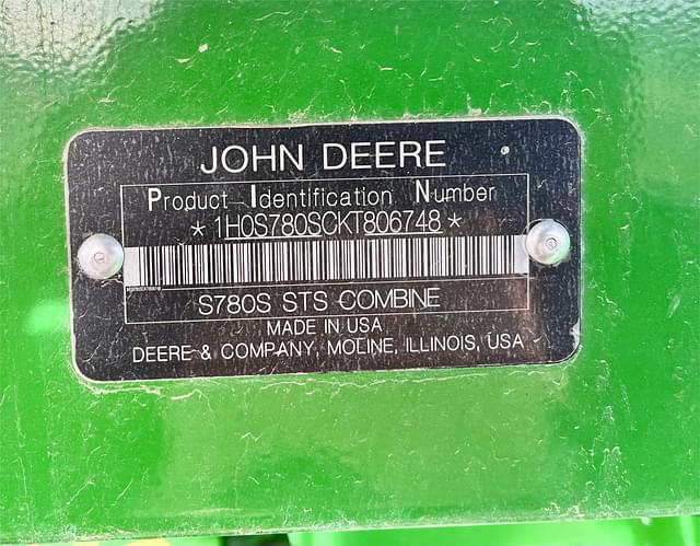 Image of John Deere S780 equipment image 3