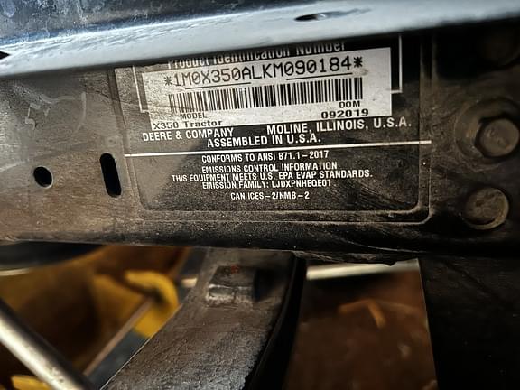 Image of John Deere X350 equipment image 4