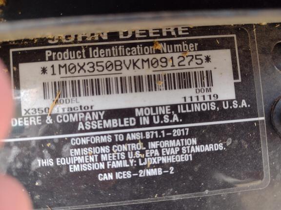 Image of John Deere X350 equipment image 4