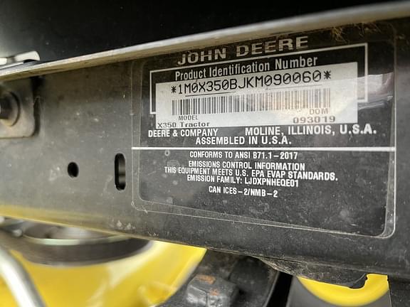 Image of John Deere X350 equipment image 2