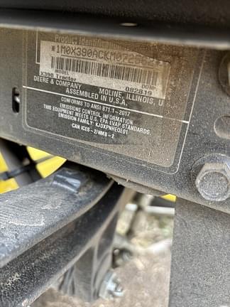 Image of John Deere X390 Image 1