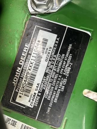 Image of John Deere Z540M equipment image 4