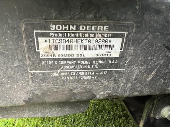 Image of John Deere Z994R equipment image 3