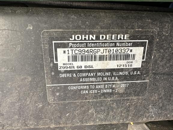 Image of John Deere Z994R equipment image 3