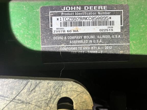 Image of John Deere Z997R equipment image 1