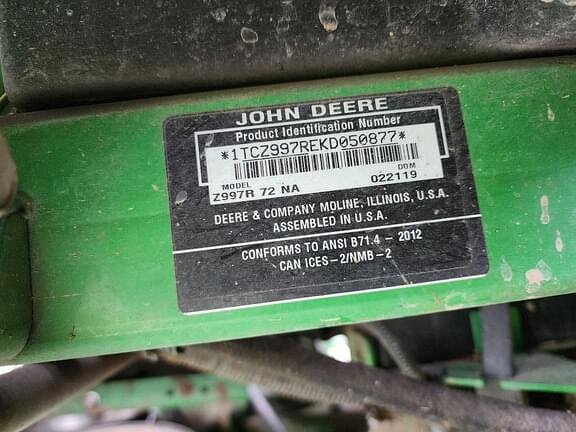 Image of John Deere Z997R equipment image 1