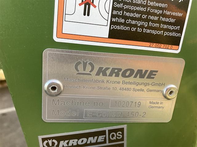 Image of Krone Easy Collect 450-2 equipment image 4