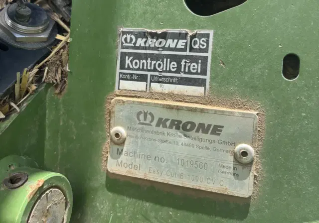 Image of Krone EasyCut B1000CV equipment image 3