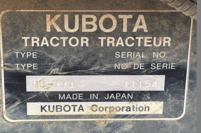 Image of Kubota M6-111 equipment image 3