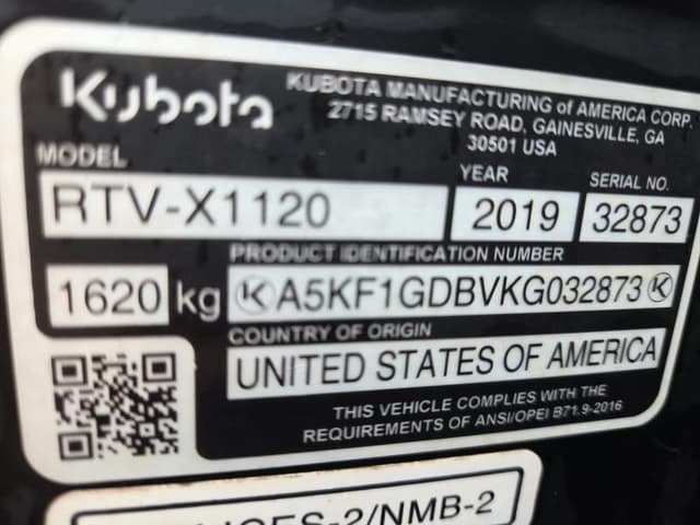 Image of Kubota RTV X1120 equipment image 2