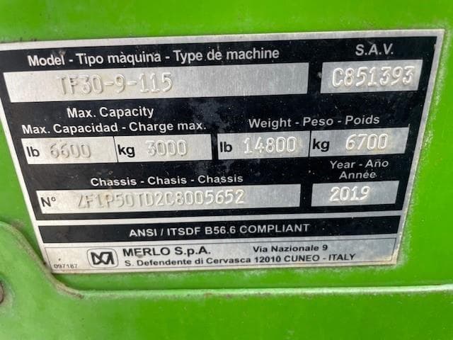 Image of Merlo TF30.9-115 equipment image 3