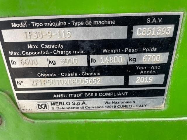 Image of Merlo TF30.9-115 equipment image 3