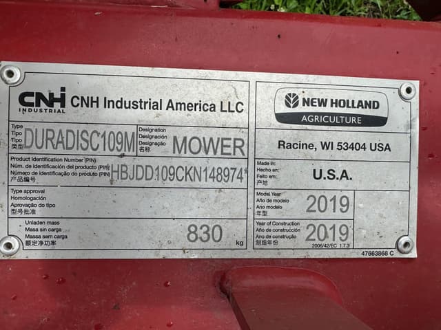 Image of New Holland Duradisc 109M equipment image 4