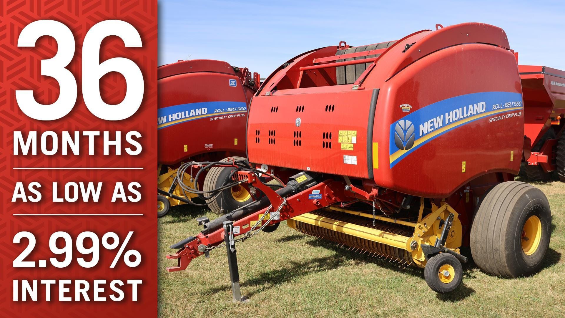 2019 New Holland RB560 Specialty Crop Plus Equipment Image0