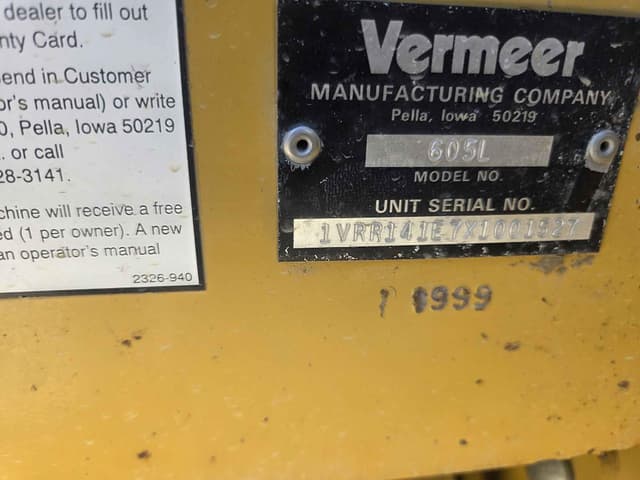Image of Vermeer 605L equipment image 1