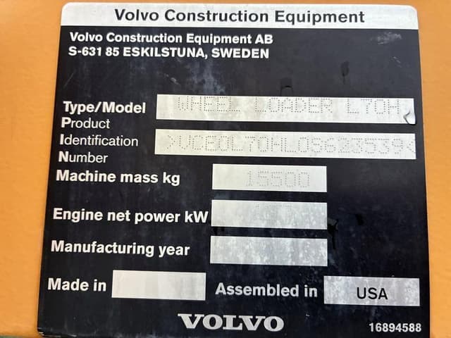 Image of Volvo L70H equipment image 1
