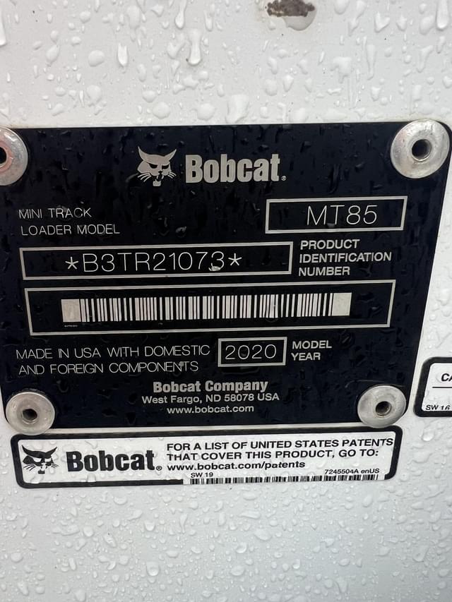 Image of Bobcat MT85 equipment image 4