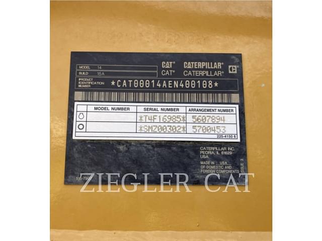 Image of Caterpillar 14 equipment image 4