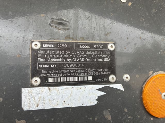 Image of CLAAS Lexion 8700TT equipment image 1