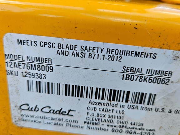 Image of Cub Cadet CC800 equipment image 4