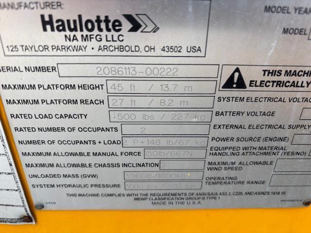 Image of Haulotte 4527A equipment image 1
