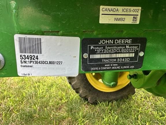 Image of John Deere 3043D equipment image 2