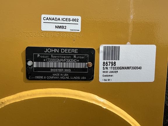 Image of John Deere 330G equipment image 2