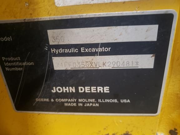 Image of John Deere 35G equipment image 4