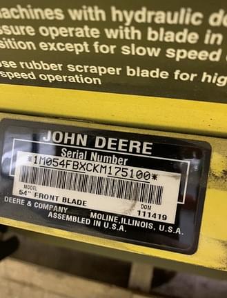 Image of John Deere 54" Front Blade equipment image 4