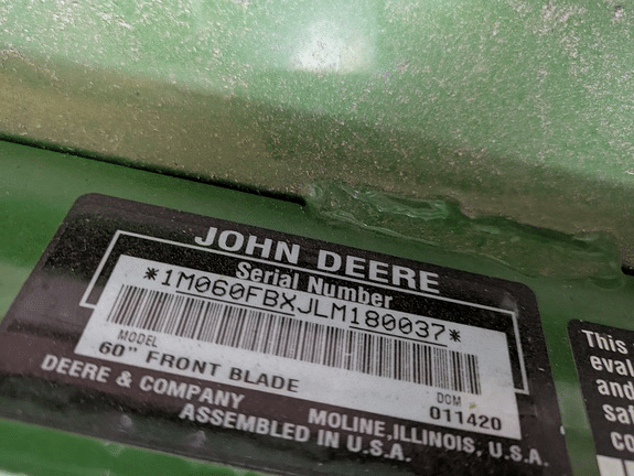 Image of John Deere 60" Front Blade equipment image 4