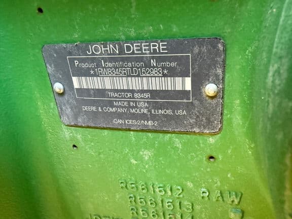 Image of John Deere 8345R equipment image 1