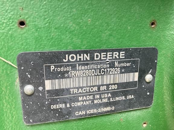 Image of John Deere 8R 280 equipment image 1