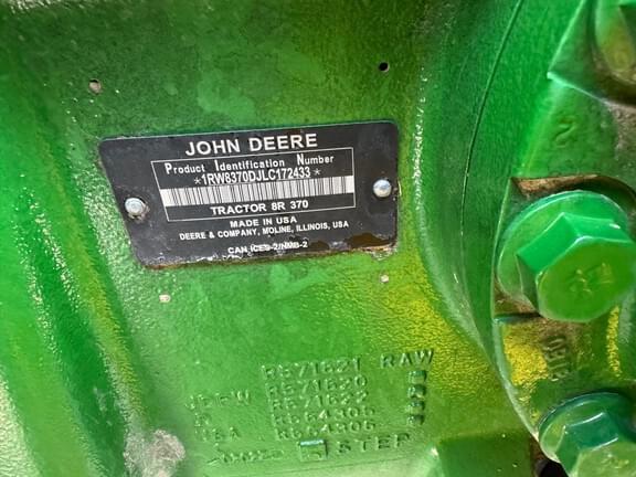 Image of John Deere 8R 370 equipment image 3