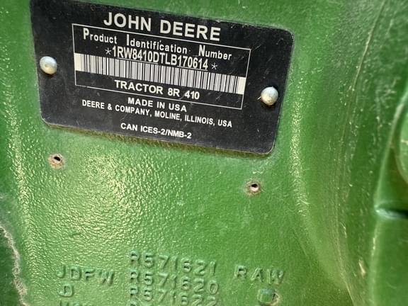 Image of John Deere 8R 410 equipment image 2