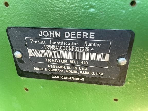 Image of John Deere 8RT 410 equipment image 1