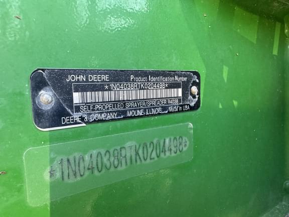 Image of John Deere R4038 equipment image 2