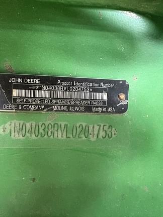 Image of John Deere R4038 equipment image 1