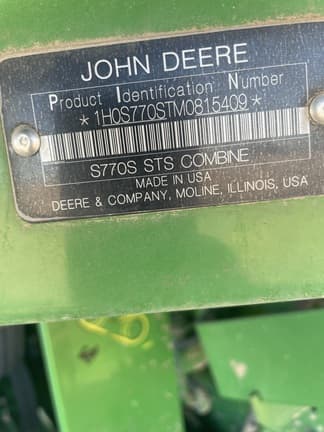Image of John Deere S770 equipment image 4