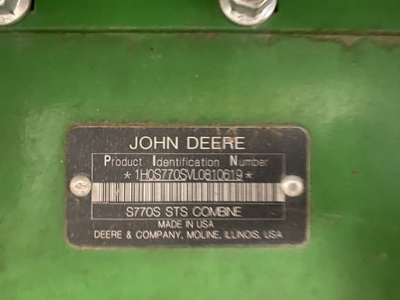 Image of John Deere S770 equipment image 2
