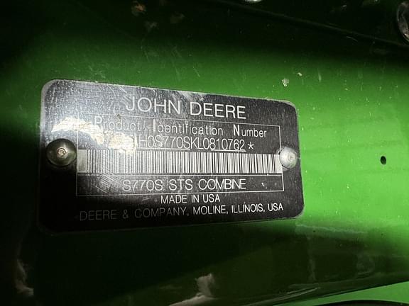 Image of John Deere S770 equipment image 2