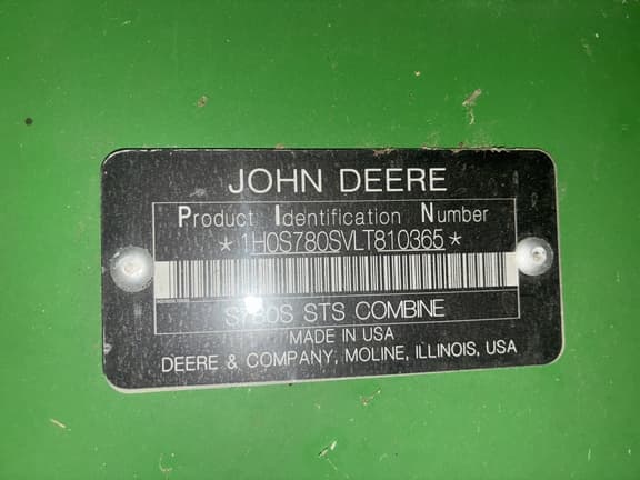 Image of John Deere S780 equipment image 4