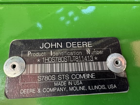 Image of John Deere S780 equipment image 4