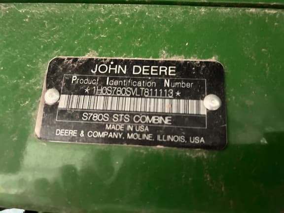 Image of John Deere S780 equipment image 1