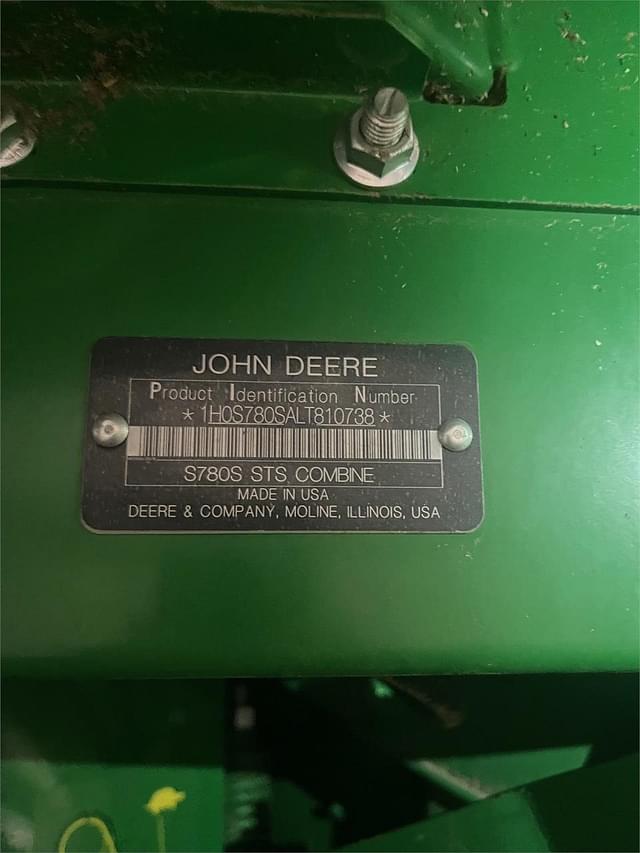 Image of John Deere S780 equipment image 2