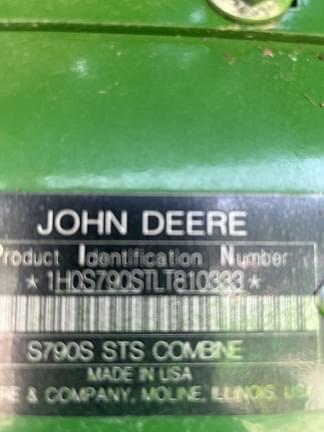 Image of John Deere S790 equipment image 1