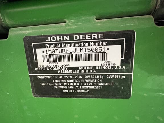 Image of John Deere Gator TX 4x2 equipment image 1