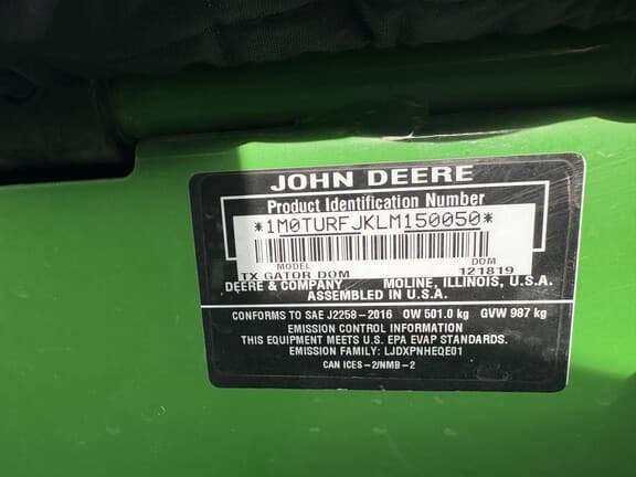 Image of John Deere Gator TX 4x2 equipment image 1